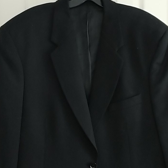 Macy's Men's Store Kasper, Black Blazer 44T - Picture 3 of 8